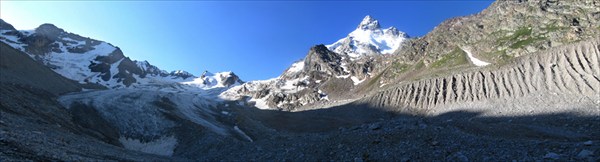 Адыл-Су. Вершина Джантуган и ледник Джанкуат
